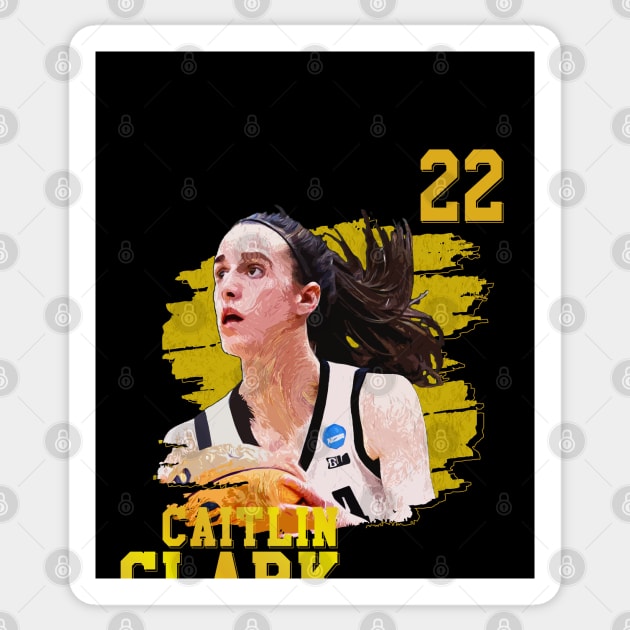 Caitlin clark || 22 Sticker by Aloenalone